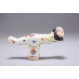 A MEISSEN FIGURAL CANE HANDLE, 19TH CENTURY