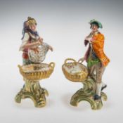 A PAIR OF MINTON SWEETMEAT FIGURES, CIRCA 1830-35