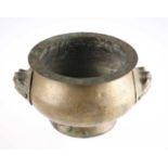 A 19TH CENTURY CHINESE BRONZE CENSER