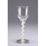 AN 18TH CENTURY WINE GLASS