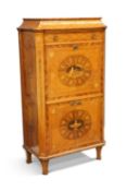 AFTER THE DESIGN BY THOMAS CHIPPENDALE, A SATINWOOD AND MARQUETRY SECRÉTAIRE