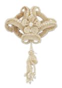 AN EARLY TO MID-19TH CENTURY SEED PEARL BROOCH