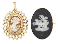 A BROOCH AND A PENDANT