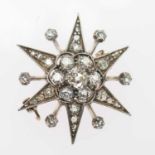 A LATE 19TH CENTURY DIAMOND STAR BROOCH