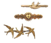THREE LATE VICTORIAN BROOCHES