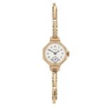 A LADY'S 9 CARAT GOLD HIRCO WATCH