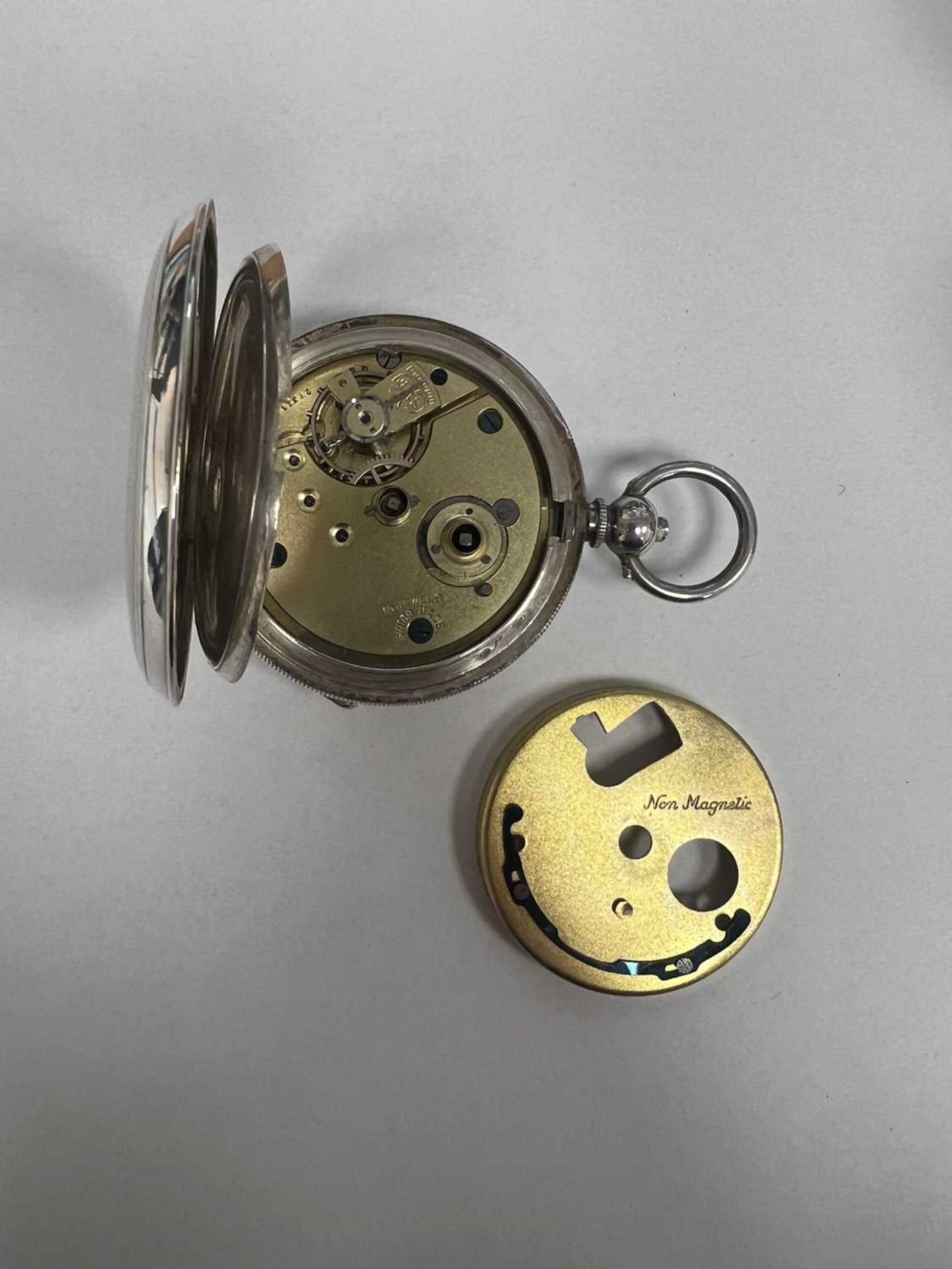 THREE SILVER OPEN FACE POCKET WATCHES - Image 4 of 5