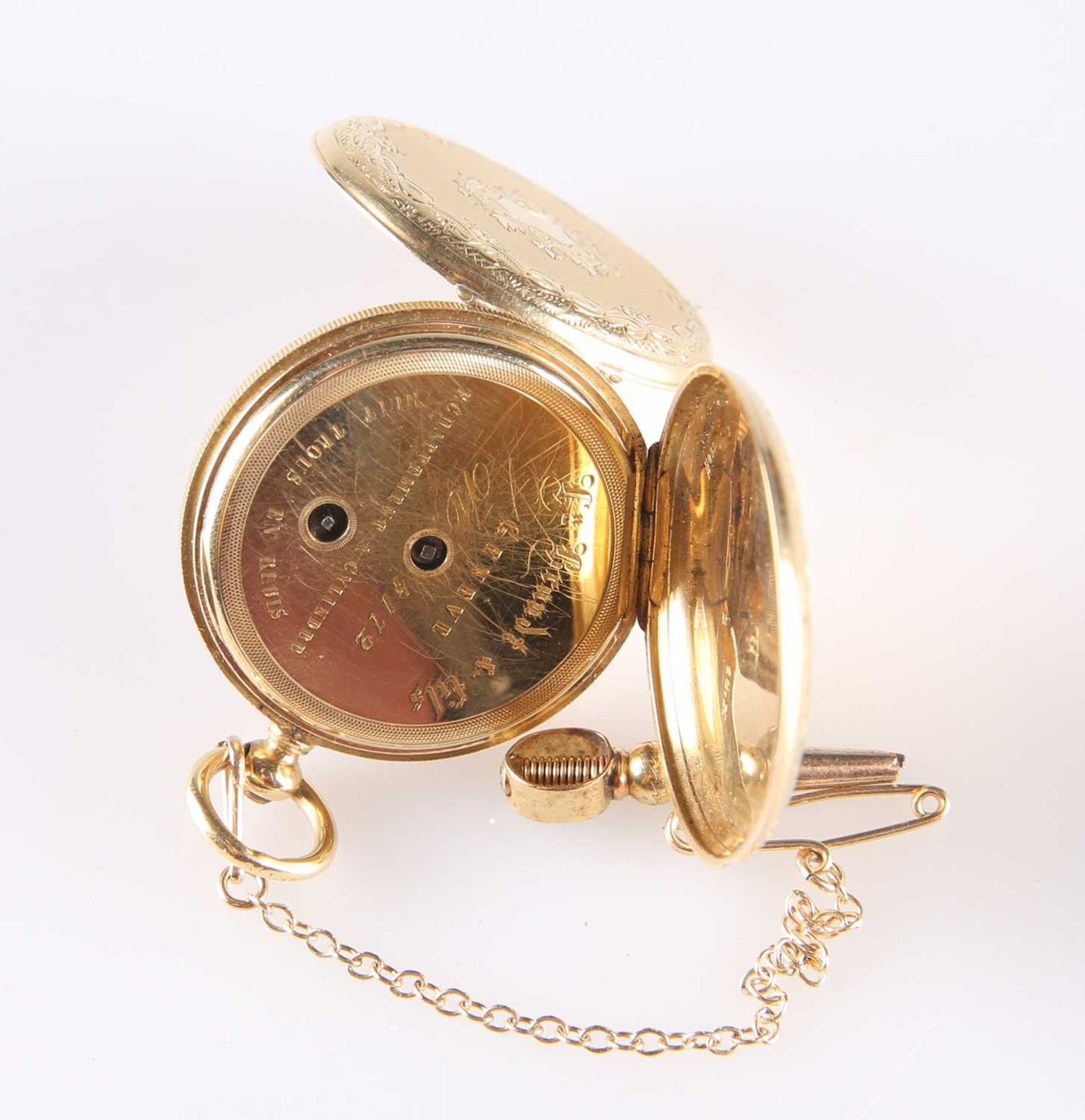 A SWISS HUNTER FOB WATCH - Image 3 of 3