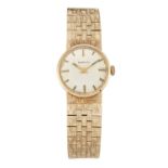 A LADY'S 9 CARAT GOLD MARVIN BRACELET WATCH