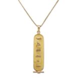 AN EGYPTIAN PENDANT ON CHAIN