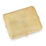 SAMPSON MORDAN & CO - AN EARLY 20TH CENTURY 18 CARAT GOLD COMPACT