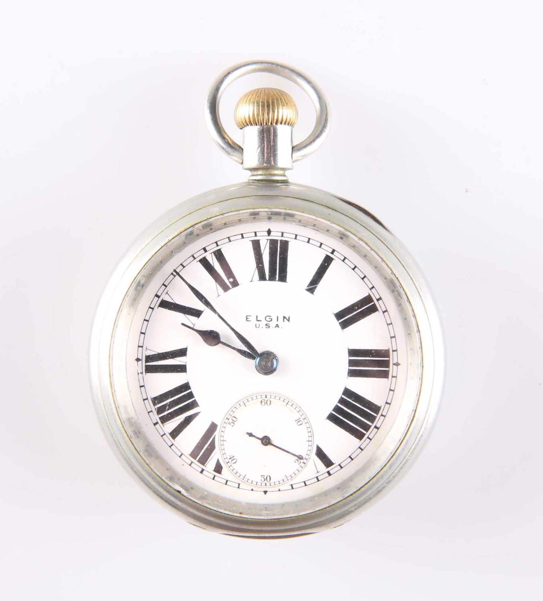 A STEEL ELGIN USA POCKET WATCH