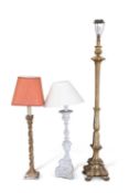 THREE 19TH CENTURY AND LATER LAMPS