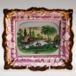 A SUNDERLAND LUSTRE PLAQUE, 19TH CENTURY