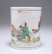 A CHINESE FAMILLE VERTE BRUSHPOT