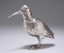 A CONTINENTAL SILVER MODEL OF A SNIPE