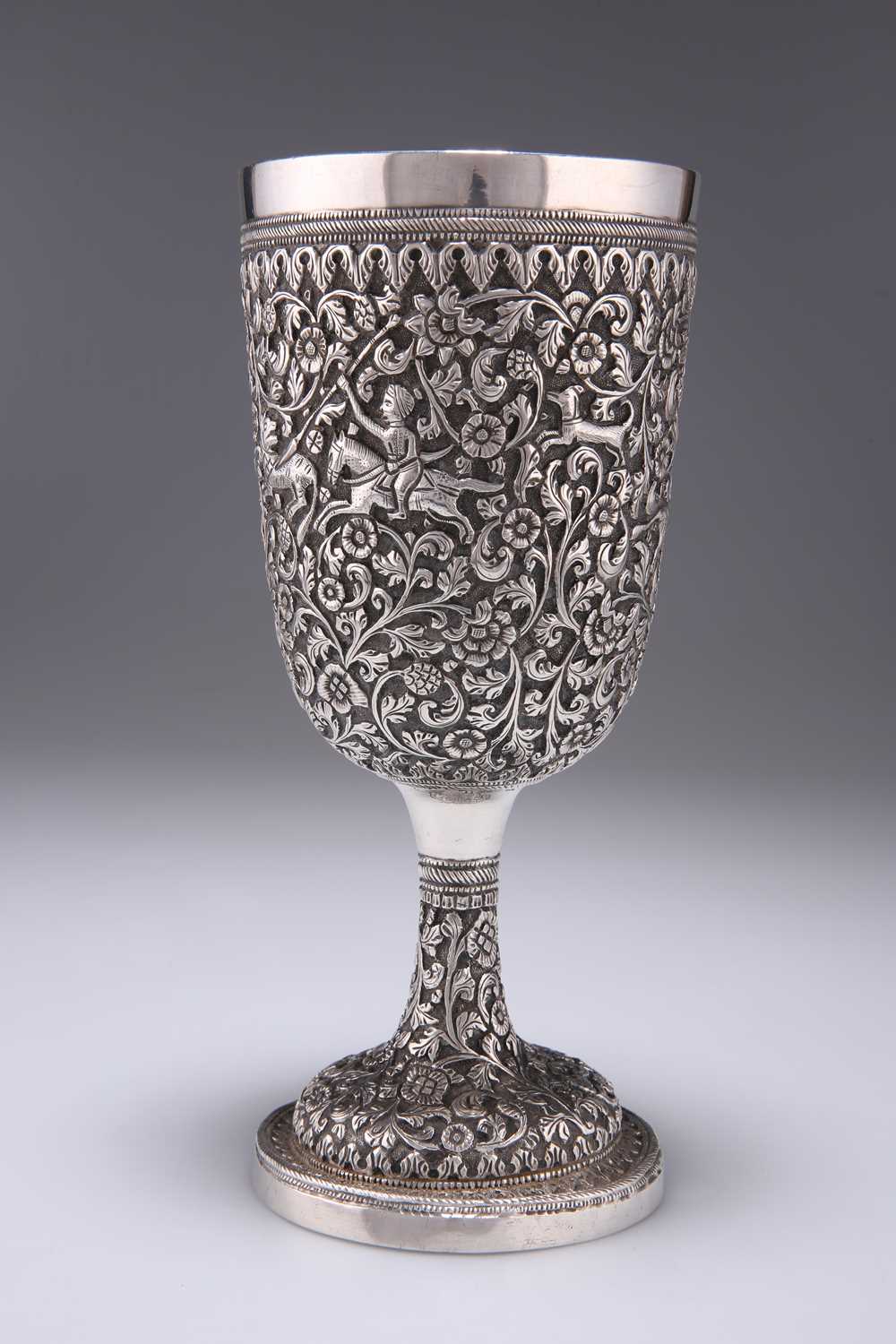 AN INDIAN SILVER GOBLET, KUTCH, 19TH CENTURY - Image 2 of 2