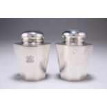 A PAIR OF AMERICAN STERLING SILVER CADDIES, BY TIFFANY & CO