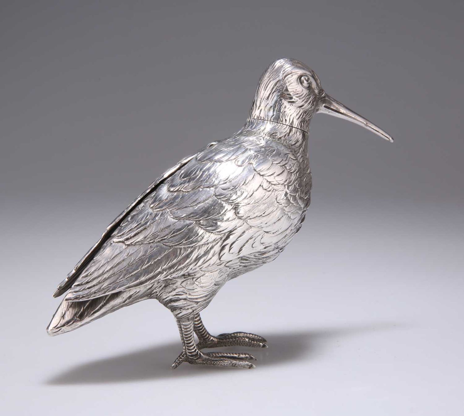 A CONTINENTAL SILVER MODEL OF A SNIPE - Image 2 of 3