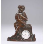 A VICTORIAN BRONZE POCKET WATCH HOLDER