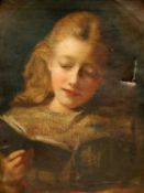 CIRCLE OF GEORGE FREDERIC WATTS (1817-1904) PORTRAIT OF A GIRL READING