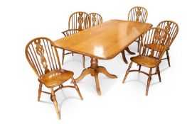 A CRYER CRAFT OAK AND DINING SUITE, BY ALAN CRYER
