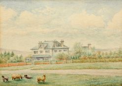 GEORGE ADOLPHUS STOREY (1834-1919) LANDSCAPE WITH HOUSE