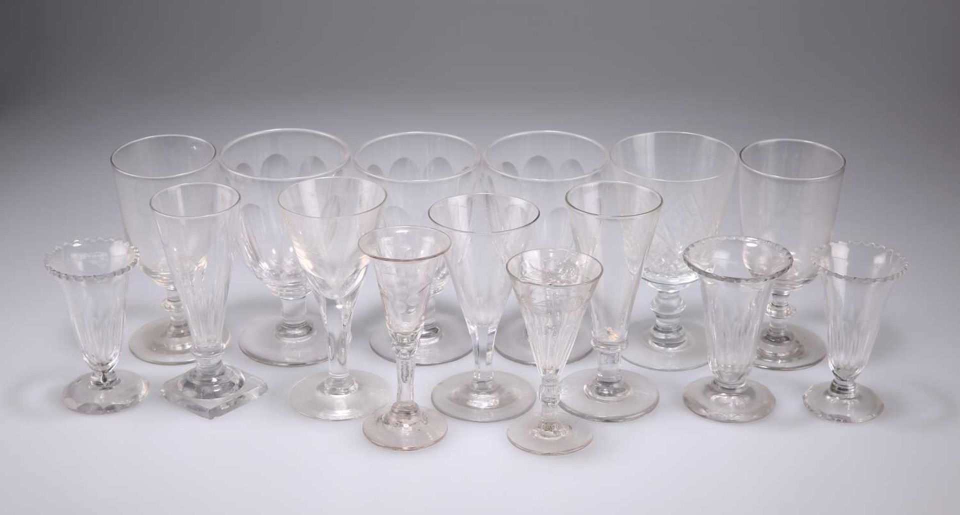 A LARGE GROUP OF GEORGIAN AND LATER DRINKING GLASSES - Image 2 of 2