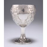 AN EARLY 19TH CENTURY PORTUGUESE SILVER GOBLET