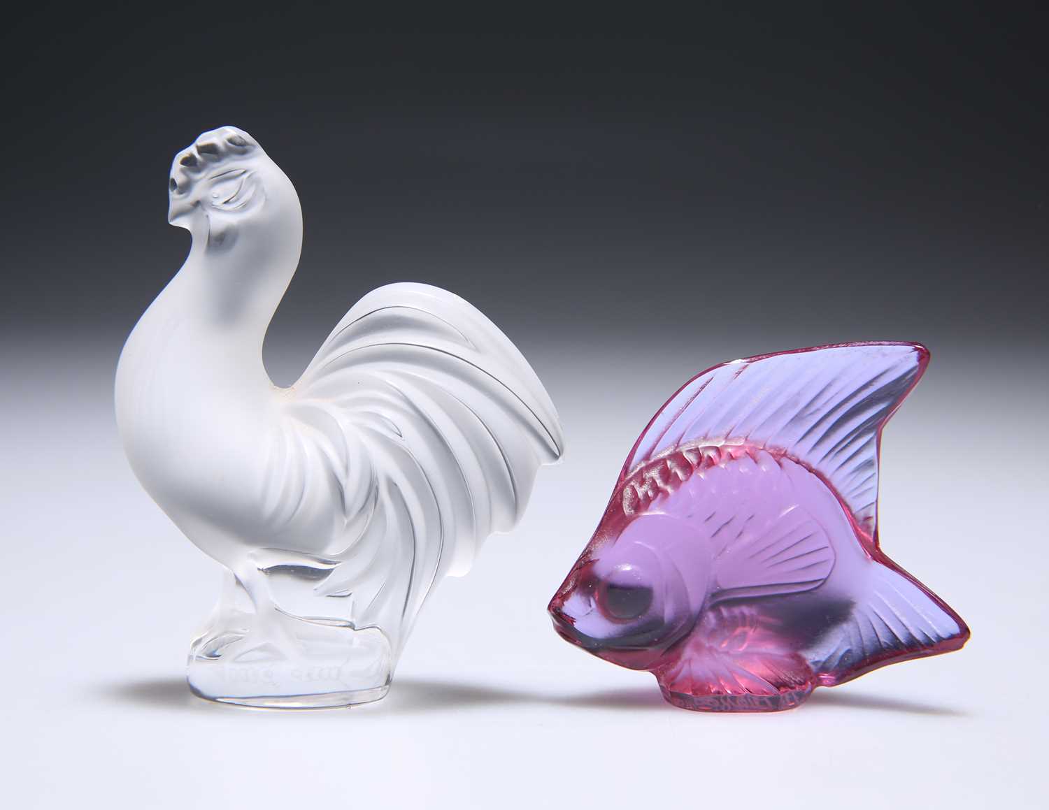 TWO SMALL LALIQUE ANIMAL MODELS