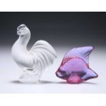 TWO SMALL LALIQUE ANIMAL MODELS