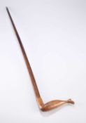 A VICTORIAN ROSEWOOD WALKING CANE
