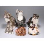 FOUR WINSTANLEY MODELS OF CATS