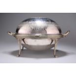 A 19TH CENTURY SILVER-PLATED BREAKFAST DISH