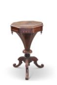 A VICTORIAN ROSEWOOD WORK TABLE