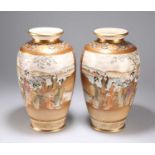 A PAIR OF JAPANESE MEIJI PERIOD SATSUMA VASES