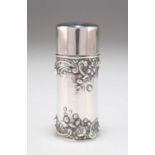 AN ART NOUVEAU AMERICAN STERLING SILVER JAR AND COVER, LATE 19TH CENTURY