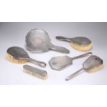 ASSORTED SILVER-MOUNTED DRESSING TABLE BRUSHES