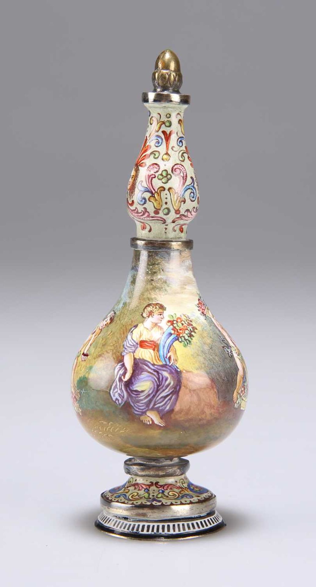 A VIENNESE ENAMEL SCENT BOTTLE, CIRCA 1890 - Image 3 of 3