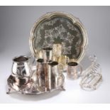 A GROUP OF ASSORTED SILVER-PLATED WARES