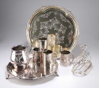 A GROUP OF ASSORTED SILVER-PLATED WARES
