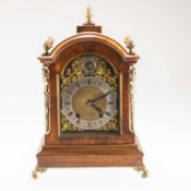 A BRASS-MOUNTED OAK TABLE CLOCK, SIGNED GLOVER, LINCOLN, CIRCA 1900