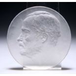 RENÉ LALIQUE (FRENCH, 1860-1945), A 'LOUIS PASTEUR' PORTRAIT MEDALLION