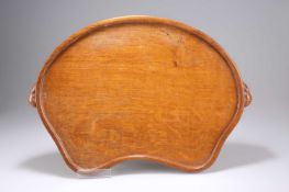 ROBERT THOMPSON OF KILBURN, A MOUSEMAN OAK TEA TRAY