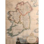 WILSON'S MODERN POCKET TRAVELLING MAP OF THE ROADS OF IRELAND