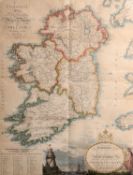 WILSON'S MODERN POCKET TRAVELLING MAP OF THE ROADS OF IRELAND