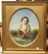 AUGUSTUS JULES BOUVIER (1827-1881) PORTRAIT OF A GIRL