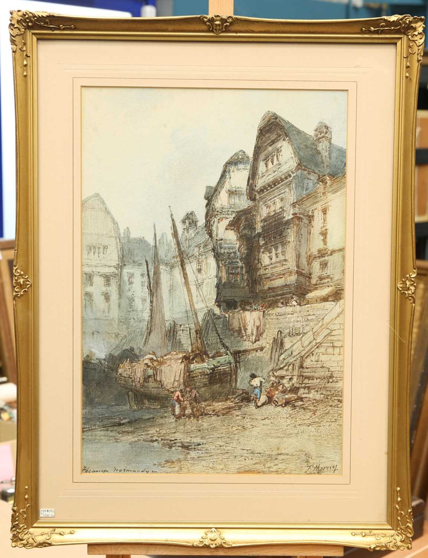 PAUL MARNY (1829-1914) COASTAL SCENE IN NORMANDY - Bild 2 aus 4