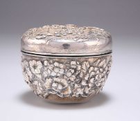 A JAPANESE SILVER BOX AND COVER, MEIJI PERIOD