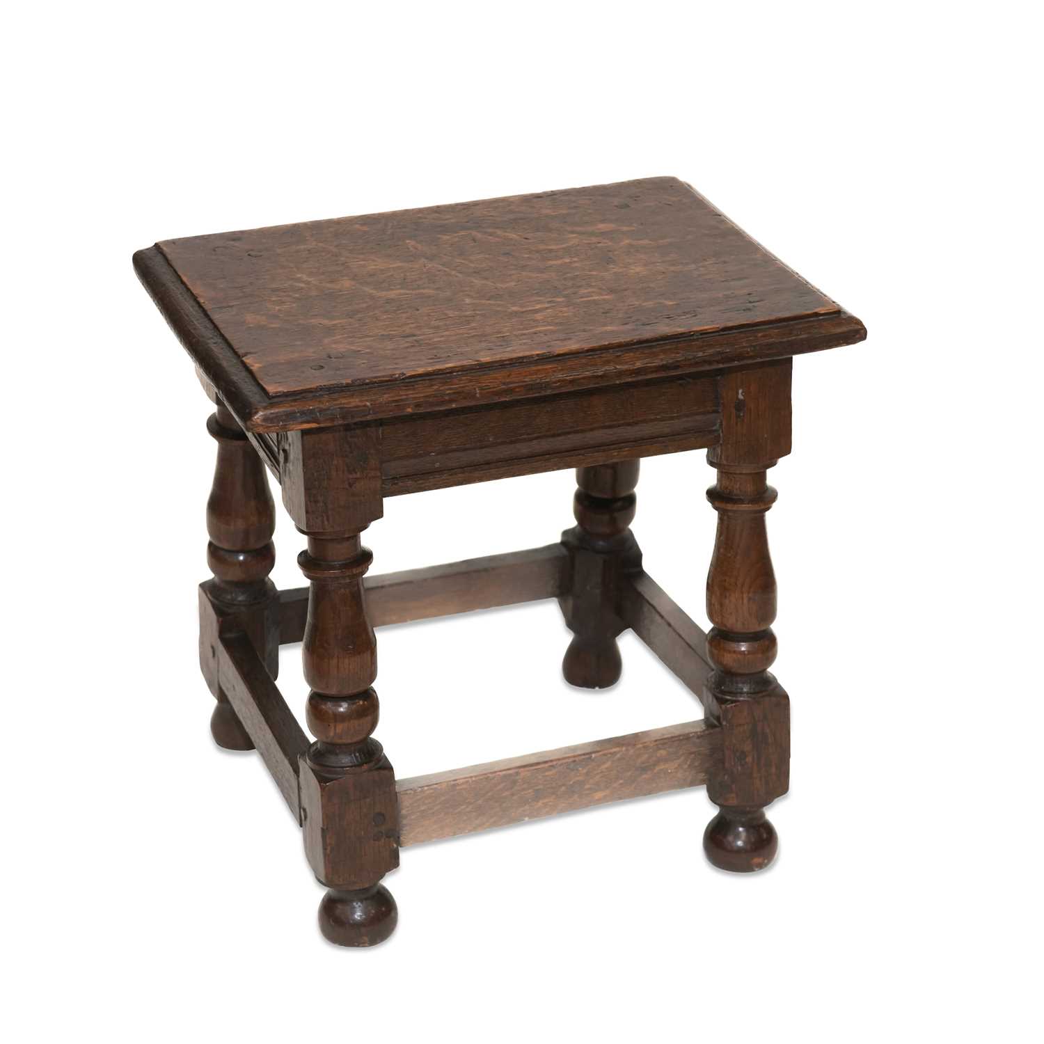 AN 18TH CENTURY OAK JOINT STOOL